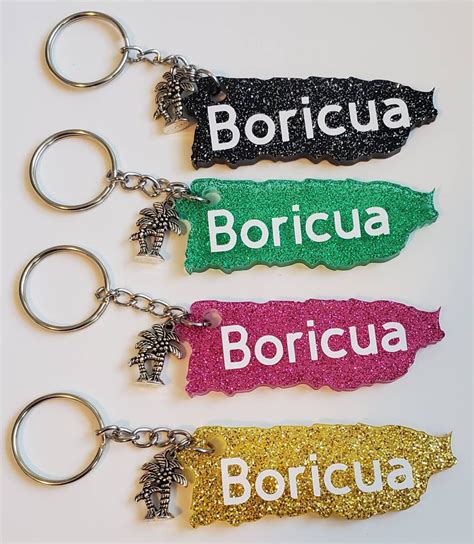 Puerto Rico Keychain Boricua Keychain T Stocking Stuffer Etsy