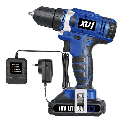 Xu1 Blue 18volt Cordless Drill Driver Kit Bunnings Warehouse