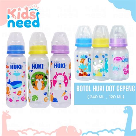 Jual Botol Susu Huki Dot Gepeng Baby Huki Orthodontic Nipple Round Pp