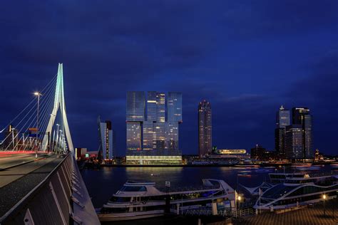 Rotterdam Erasmusbrücke und Skyline von Rotterdam Reiner G Flickr