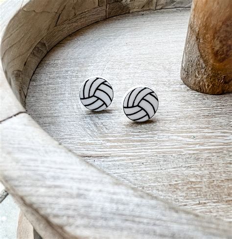 Volleyball Stud Earrings For Her Volleyball Season Volleyball