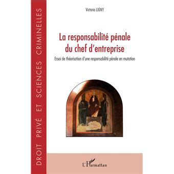 La responsabilité pénale du chef d entreprise Essai de théorisation d