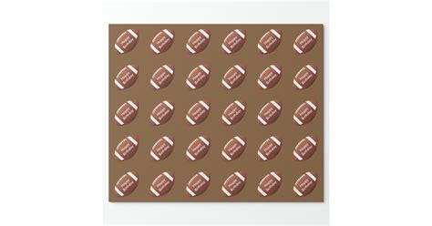 Happy Birthday Football Theme Wrapping Paper | Zazzle