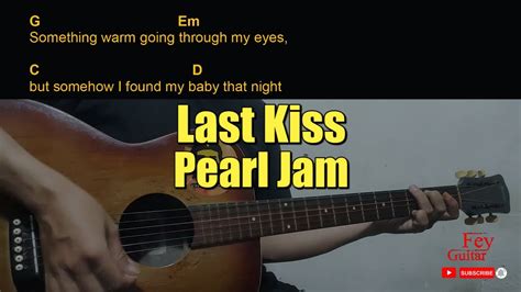 Pearl Jam Last Kiss Guitar Chords Cover Youtube