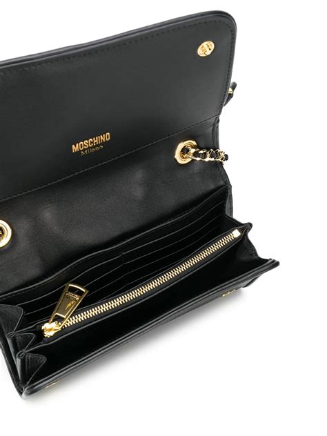 Moschino Biker Crossbody Bag In Black Modesens