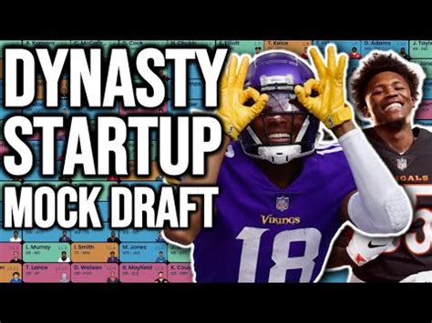 Full Dynasty Startup Mock Draft W Rookies Youtube