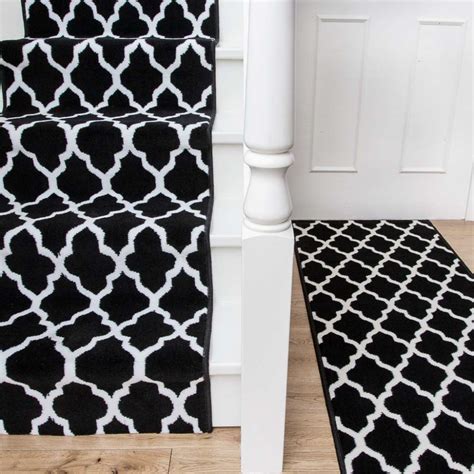 Black Trellis Stair Carpet Runner Cut To Measure Stair Runner