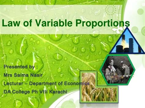 PPT Law Of Variable Proportions PowerPoint Presentation Free