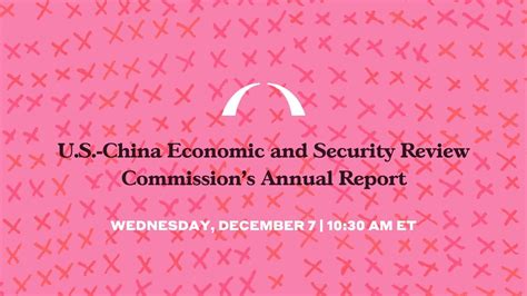 U S China Economic And Security Review Commission S Annual Report Youtube