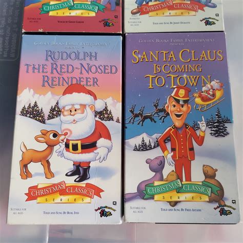 Lot Of 4 Christmas Classics Series VHS Tapes Set Rudolph Frosty Santa