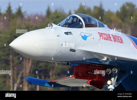 Close Up Of The Nose Cone On A Su 35s Jet Fighter Of The Russian