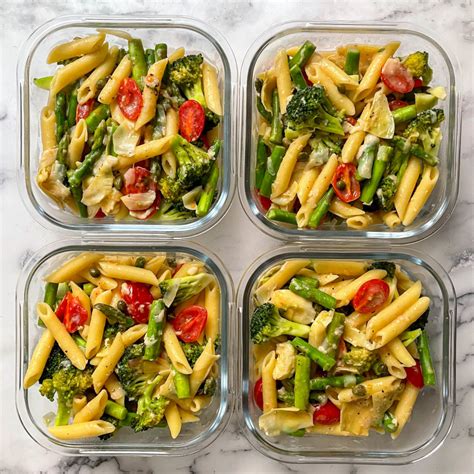 Meal Prep Pasta Primavera Workweek Lunch