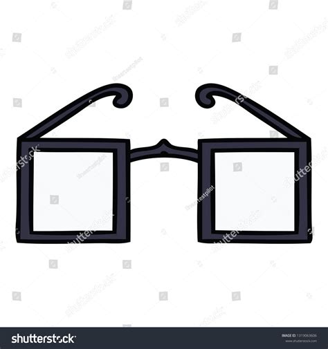 Cute Cartoon Square Glasses Stock Vector Royalty Free 1319063606