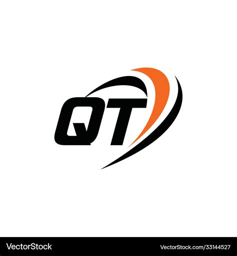 Qt Monogram Logo Royalty Free Vector Image Vectorstock