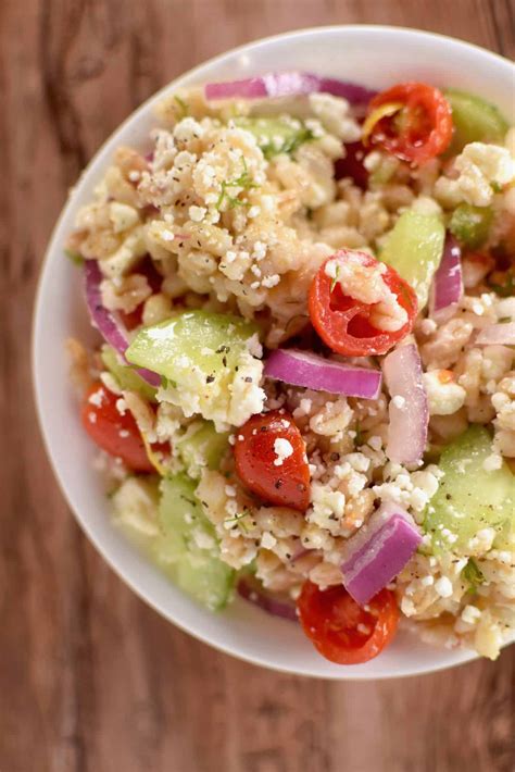 Mediterranean Barley Salad • The Incredible Bulks