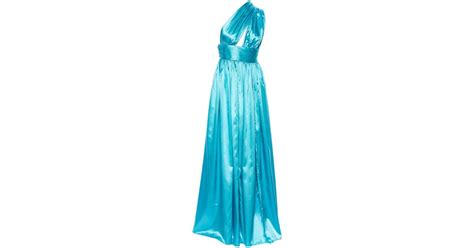 Bronx And Banco Aphrodite One Shoulder Gown In Blue Lyst Uk