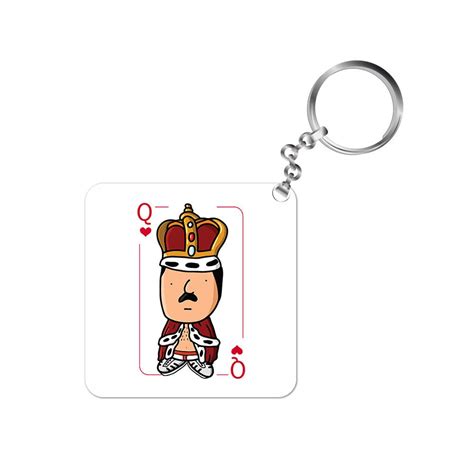 Queen Keychain The Queen Card Key Chains Designer Key Chain Angry