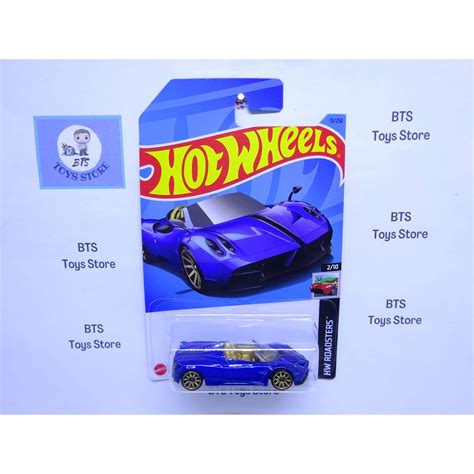 Jual Hot Wheels 17 Pagani Huayra Roadster Biru Baru Shopee Indonesia