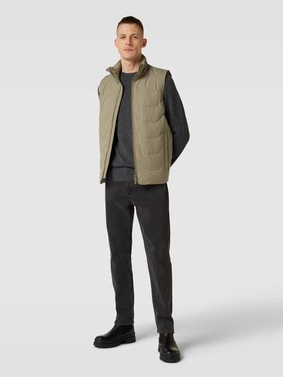 SELECTED HOMME Gilet Met Opstaande Kraag Model KATSO In Rietgroen