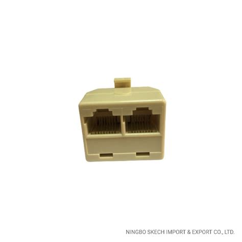 Rj11 Rj12 Rj45 Telephone Network Adapter Connector One Us Plug Male To Dual Female Modular Jack