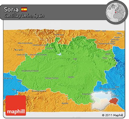 Free Political 3D Map of Soria