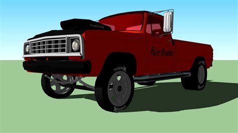 1974 Dodge D100 Gasser Rule Breaker 3d Model