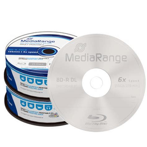 Mediarange Blu Ray Bd R Dual Layer Gb Gelabelt X