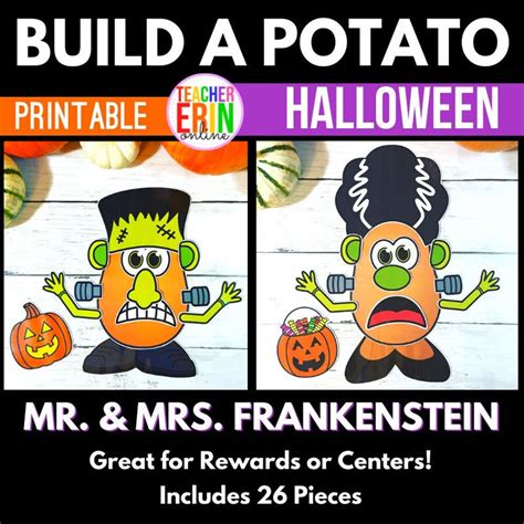 Build A Potato Mr And Mrs Frankenstein Halloween Potato Head And