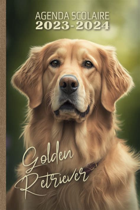 Agenda Scolaire Chien Golden Retriever Coll Ge Lyc E