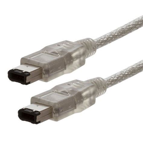 15ft 6 Pin Male To 6 Pin Male Clear Firewire 400400 Cable For Ieee