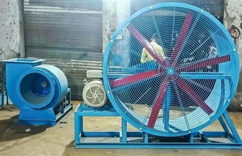 2 HP MS Mild Steel Axial Flow Fan For Industrial Capacity 2000 Cfm