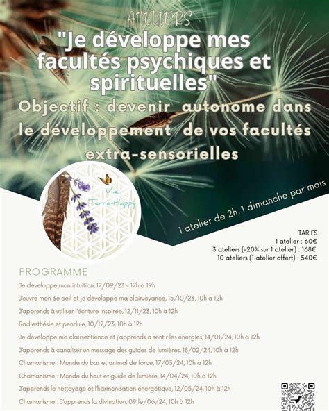 Ateliers Je D Veloppe Mes Facult S Psychiques Et Spirituelles Via