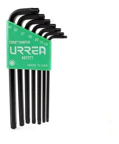 Juego Llaves Allen Punta Torx Tamper Urrea 4972tt 32808368 Meses Sin