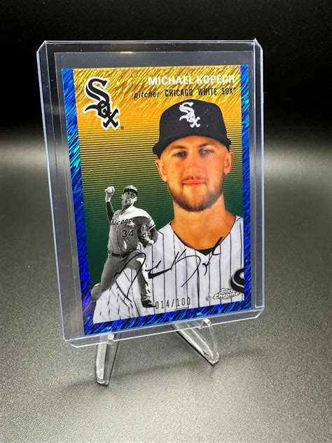 2023 Topps Chrome Platinum Michael Kopech Blue Shimmer Refractor 100