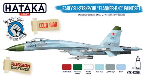 Htk Bs104 Early Su 27spub Flanker Bc Paint Set Su 27 Colours