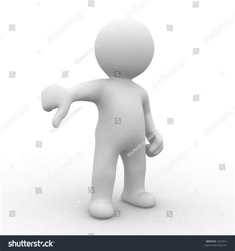 3d Little People With A Negative Pose Stock Photo 2527411 Shutterstock