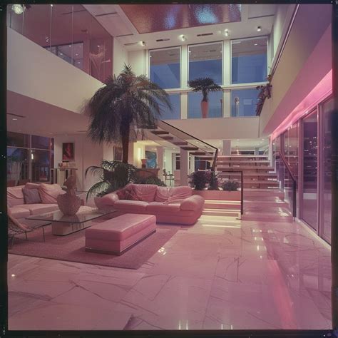 80s Aesthetic Retro Pink Miami Vice Penthouse In 2024 80s Interior