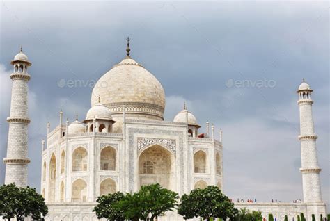 White Marble Taj Mahal In India Agra Uttar Pradesh Stock Photo By