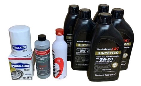 Aceite Honda Original Sintético 0w20 5l Filtro Líquidos Envío gratis