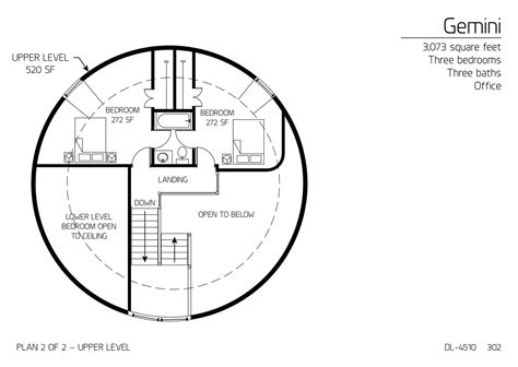 Image Gemini The Upper Floor Of A 45 And 40 Diameter Double Dome