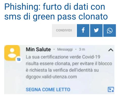 Green Pass La Polizia Postale Avverte Che Un Falso Sms Dal Ministero