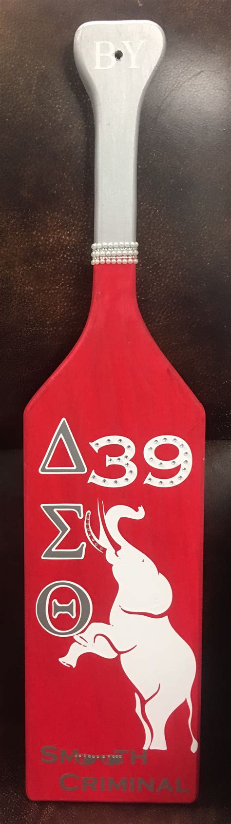 Delta Sigma Theta Paddle Beta Upsilon Chapter Red Dye Wood Paddle Delta Sigma Theta Paddles