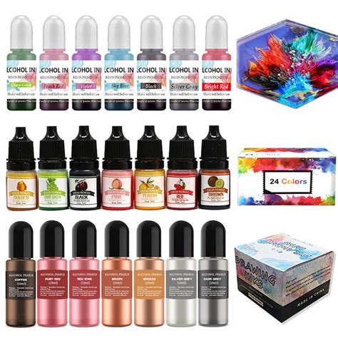 Kit De Pigments En R Sine Poxy Bricolage Diffusion Liquide Colorant