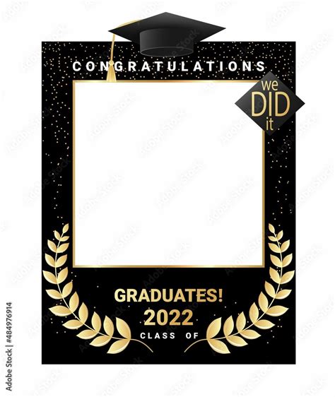 Vecteur Stock Congratulations Graduates Class Of Photo Booth Prop