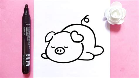 How To Draw Cute Pig 🐖 Easily Step By Step Lessons Youtube