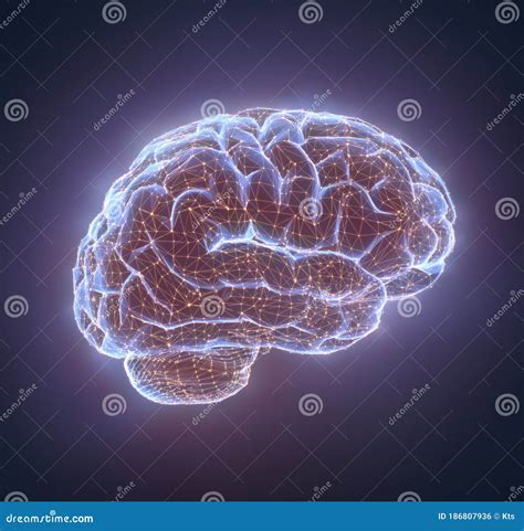 Artificial Intelligence Human Brain Neural Network Stock Illustration