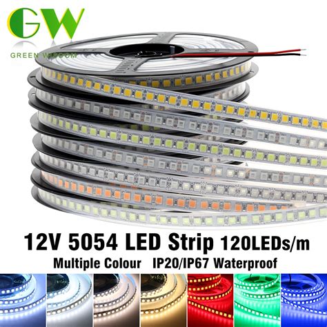 Led Strip Light 12v 5054 5050 120leds M Led Rgb Lights Multiple Color Ip20 Ip67 Waterproof