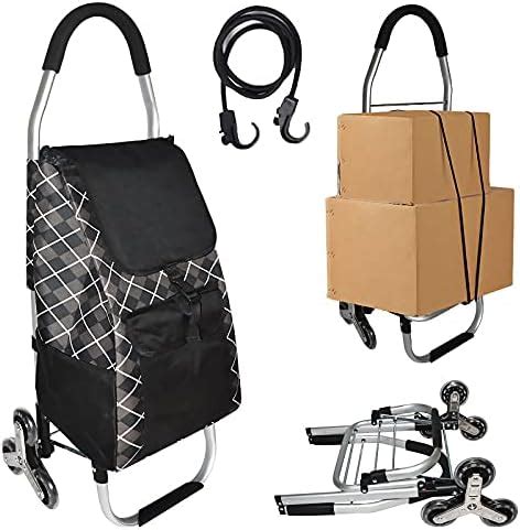 Folding Shopping Cart For Groceries Heavy Duty Stair Climber Cart With