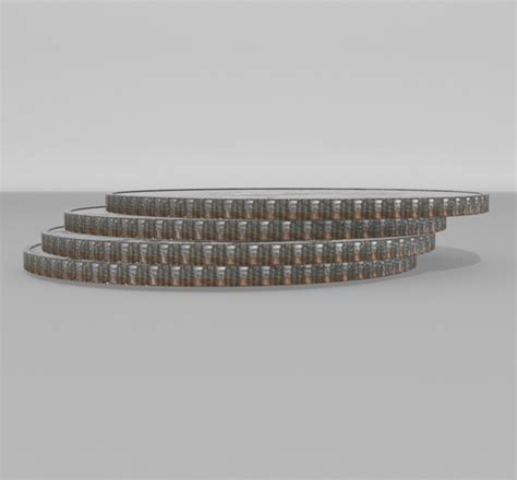 3d coin quarter model