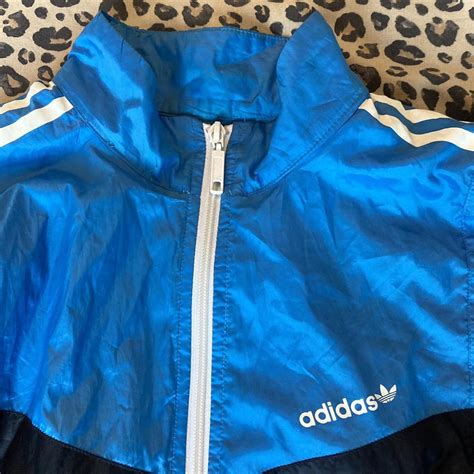 Adidas originals windbreaker / track top in blue and... - Depop